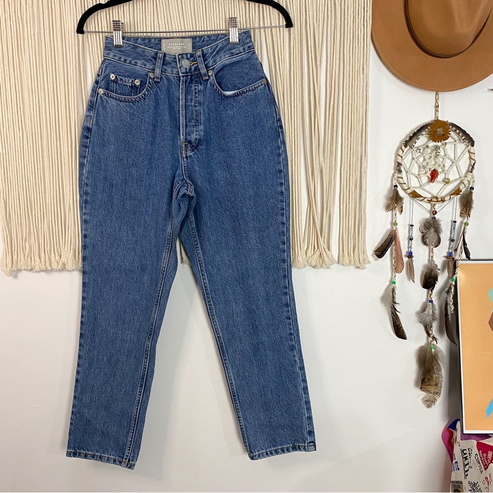 Everlane Curvy 90s Cheeky Straight Leg Button Fly Jeans 24 Crop